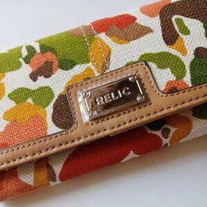 NWT Relic Wallet Vintage 1980s Colors Zip Snap Closure